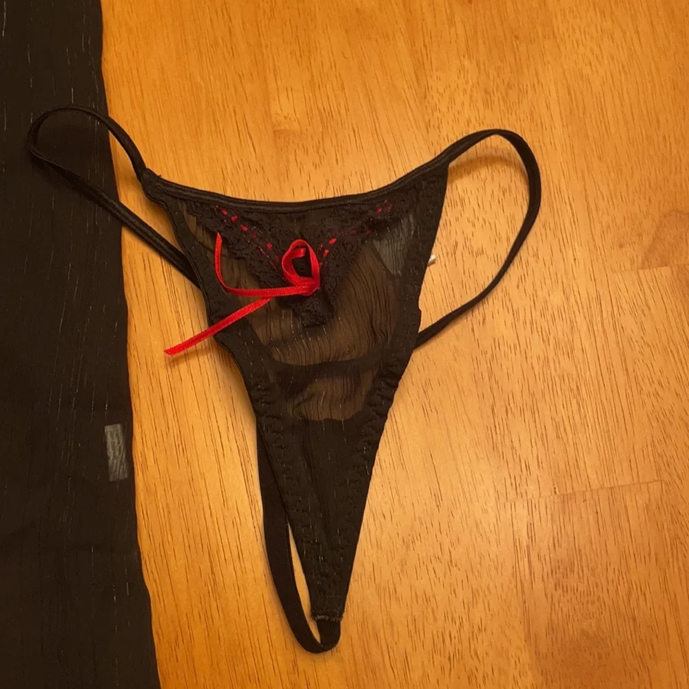 Red and Black Lingerie Set